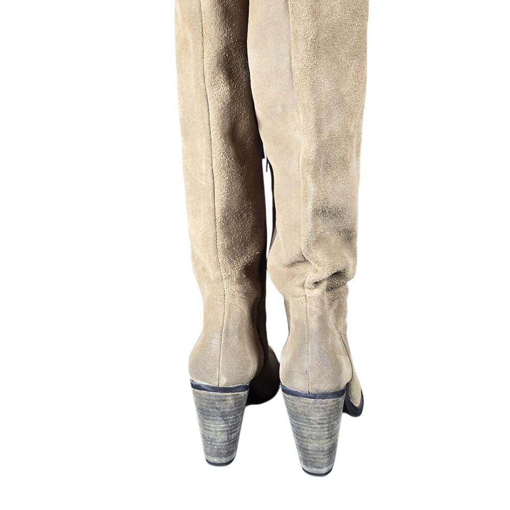Musse & Cloud Over The Knee Boots Womens 9-9.5 EU 40 Joyse Suede Leather Heels - Picture 11 of 14